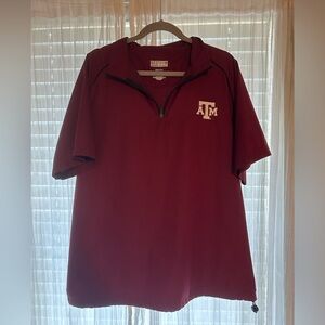Texas A&M Men’s short sleeve half zip windbreaker
